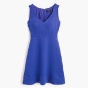 J.Crew V-neck A-line Dress - Bright Ocean